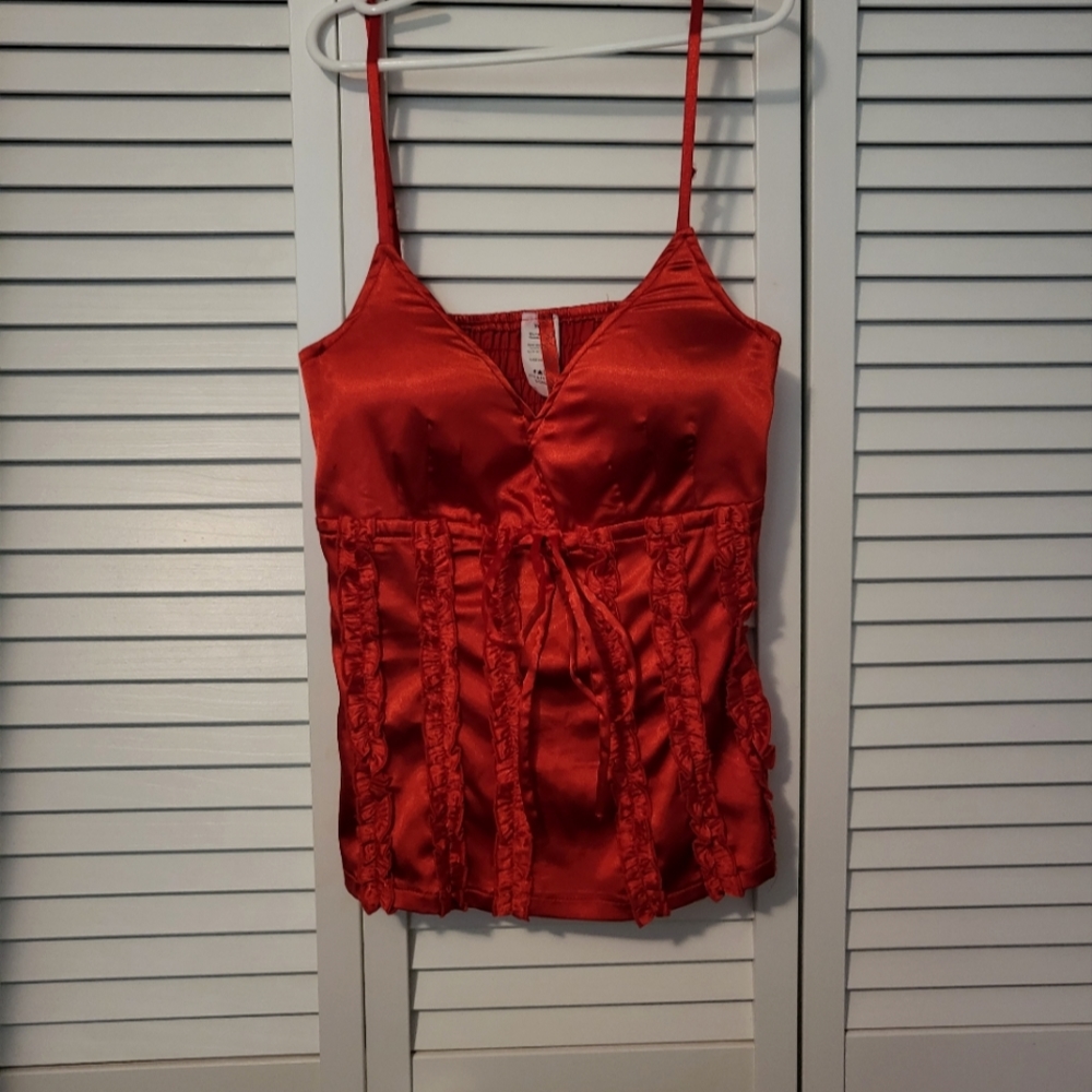 Vintage Romantic Satin Tank